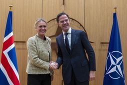 Þorgerður Katrín Gunnarsdóttir utanríkisráðherra og Mark Rutte, framkvæmdastjóri Atlantshafsbandalagsins, hittust í höfuðstöðvum bandalagsins í dag.