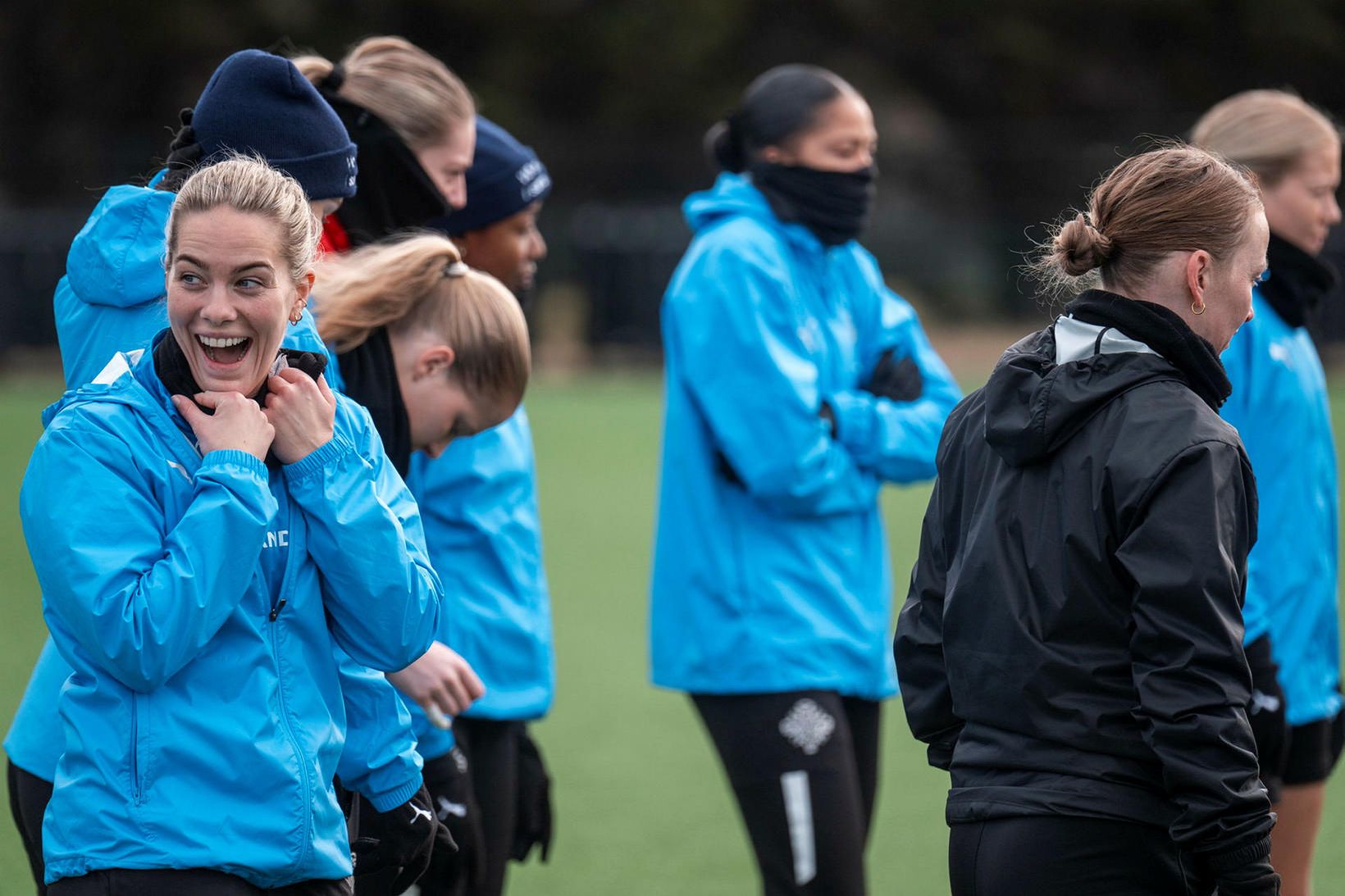 Hildur Antonsdóttir í góðum gír á landsliðsæfingu.