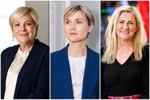 President of Iceland, Halla Tómasdóttir; Kristrún Frostadóttir, the new Prime Minister and Guðrún Karls Helgudóttir, the new Bishop of Iceland.