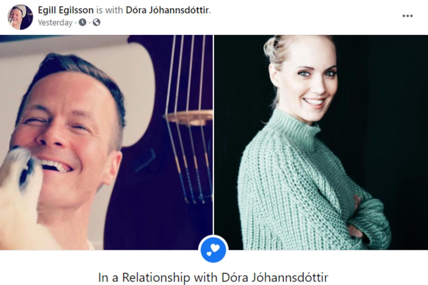 Egill Egilsson og Dóra Jóhannsdóttir eru nýtt par.