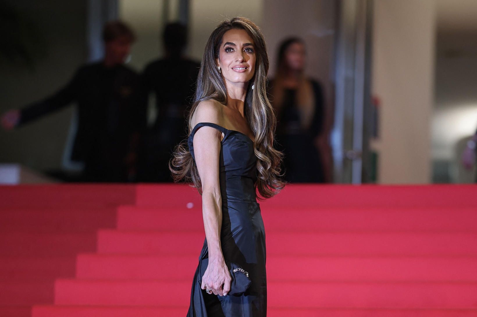 Amal Clooney er ekki tíður gestur á frumsýningum.
