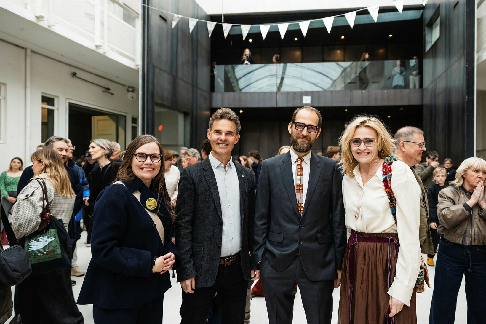 Katrín, Skúli, Markús og Heiða Björg drukku í sig listina