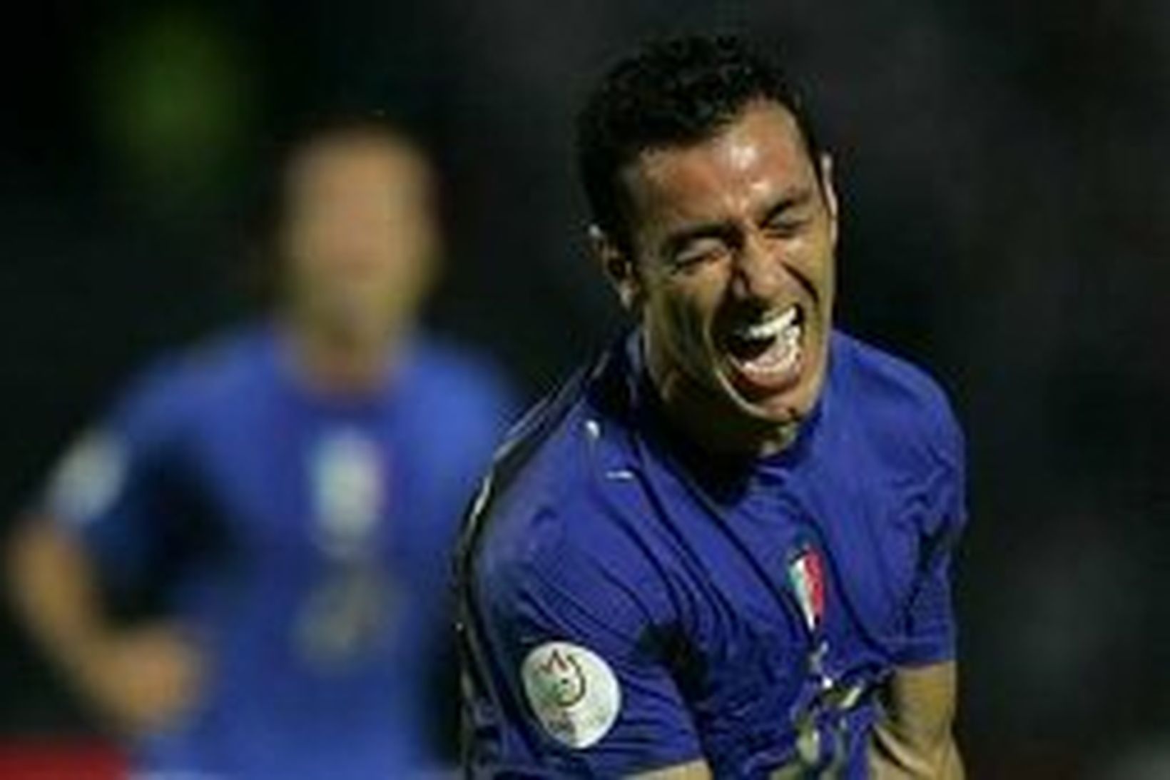 Fabio Quagliarella fagnar eftir að hafa skorað fyrir Ítali gegn …