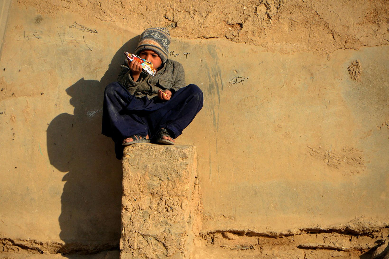 Afganskur drengur í Kandahar-borg.