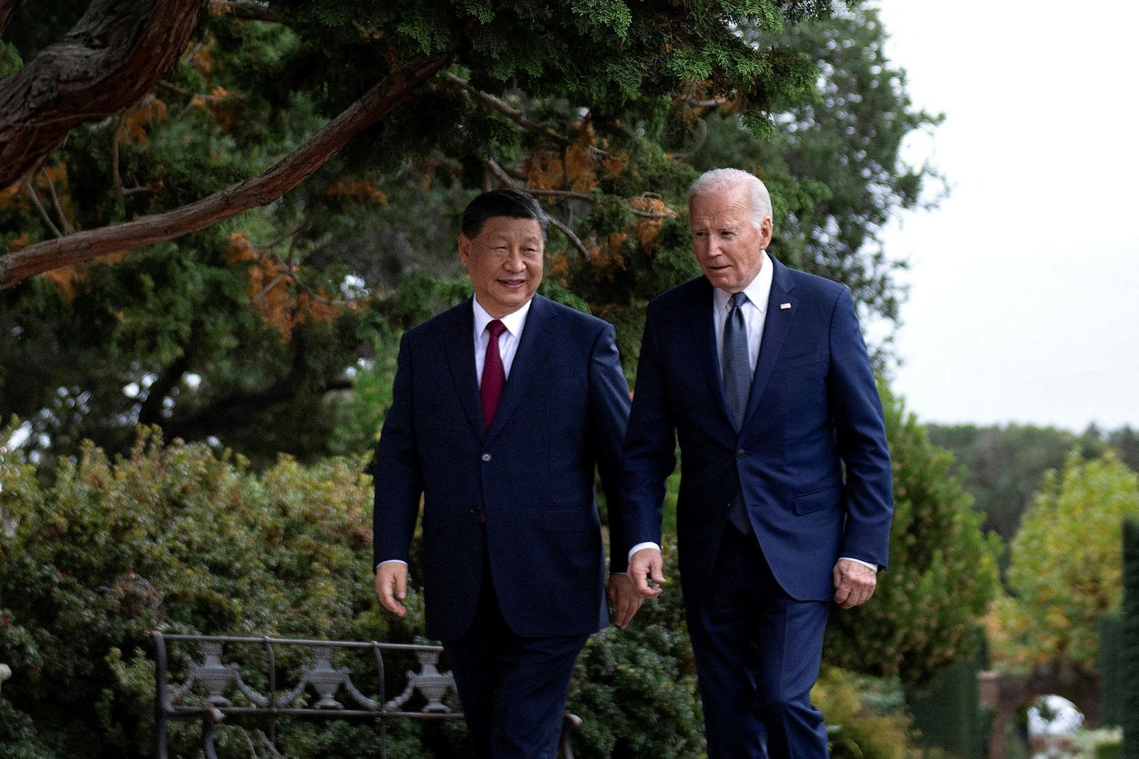 Biden og Xi í Kaliforníu í nóvember.