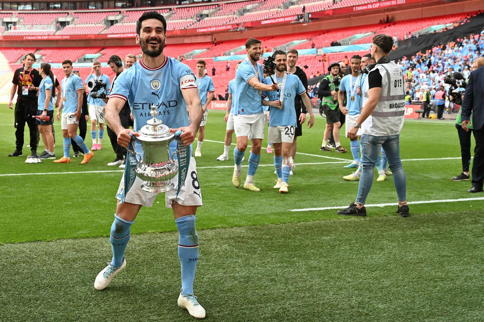 Bikarmeistaratitill Manchester City var til umræðu.