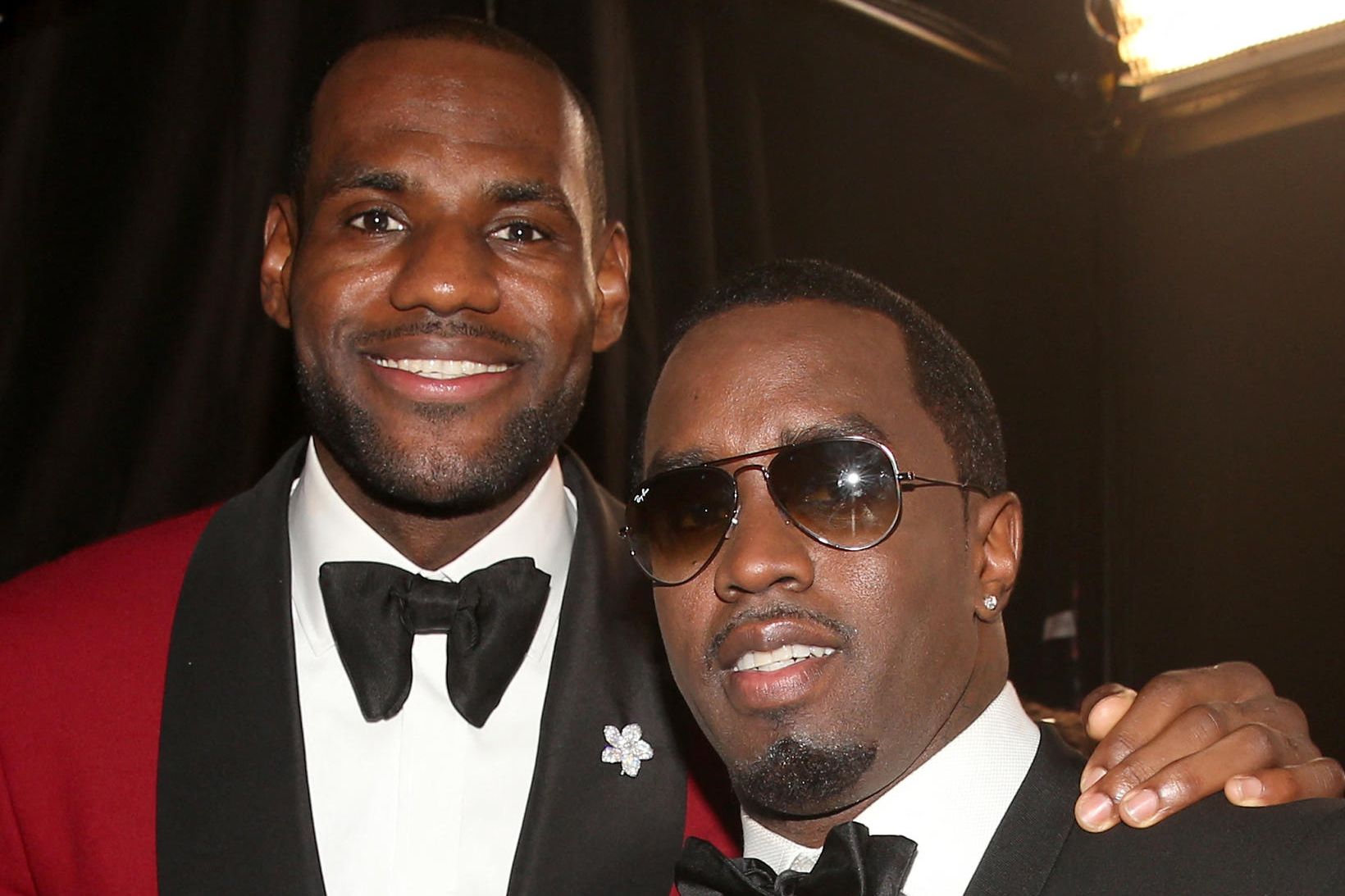 LeBron James og Sean Combs á góðri stundu.