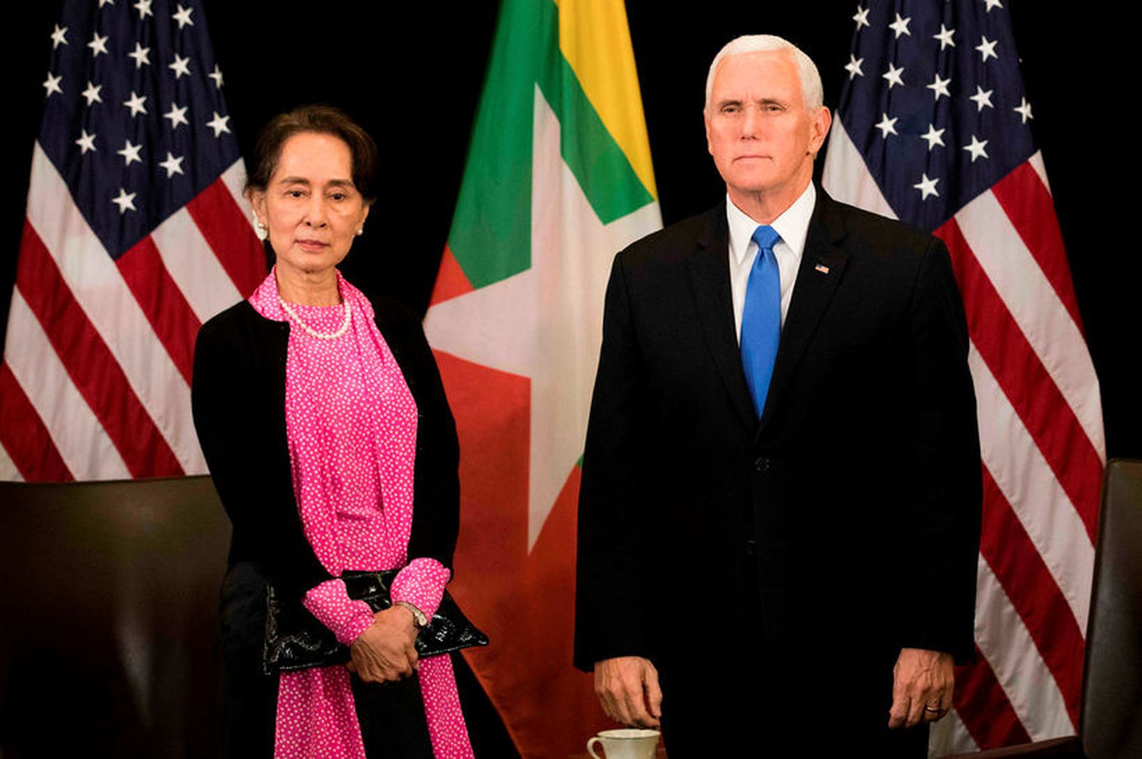 Pence ávítti Suu Kyi