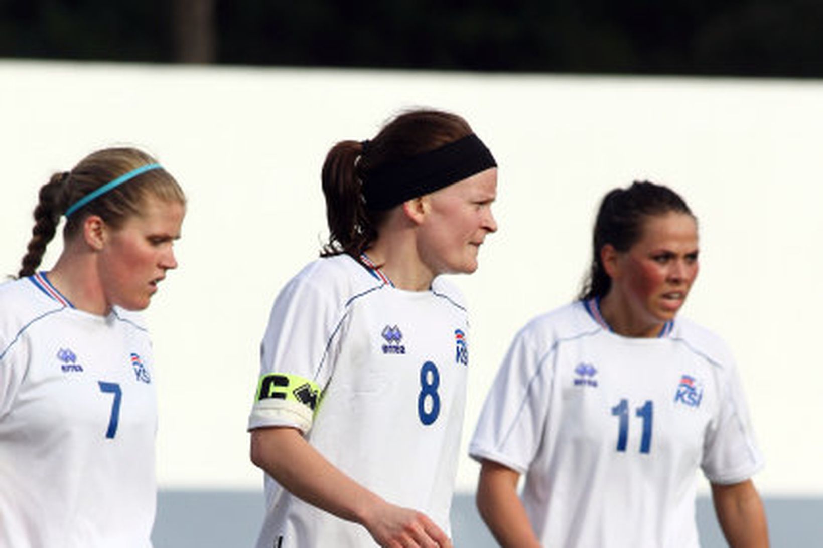 Katrín Ómarsdóttir, Katrín Jónsdóttir og Sara Björk Gunnarsdóttir.