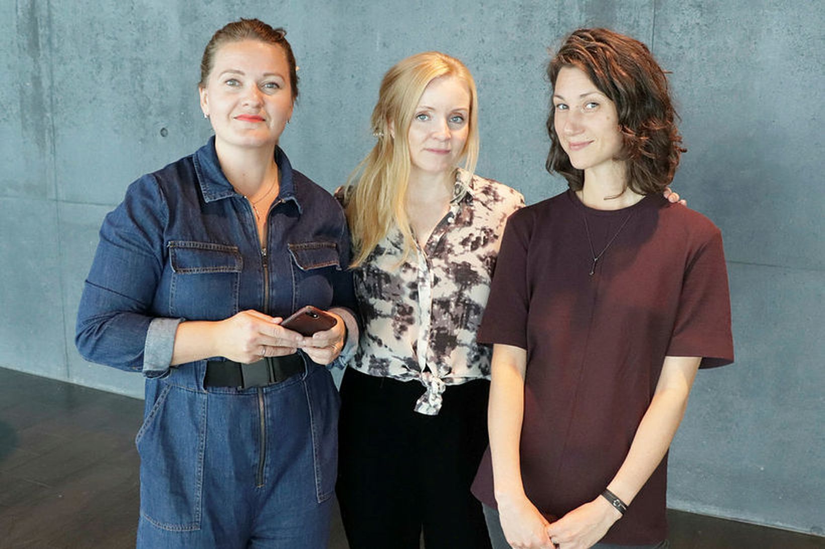 Marta Goðadóttir, Snædís Baldursdóttir og Sara McMahon.
