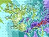 This is the Icelandic Meteorological Office's wind forecast for Iceland at 9am tomorrow. Amy, currently south of Iceland, is heading northeast.