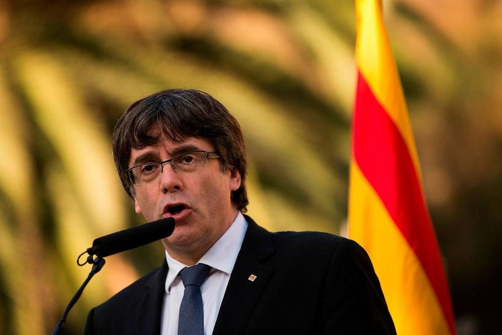 Carles Puigdemont leiðtogi héraðsstjórnar Katalóníu.