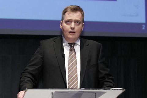 Icelandic PM, Sigmundur Davíð Gunnlaugsson.