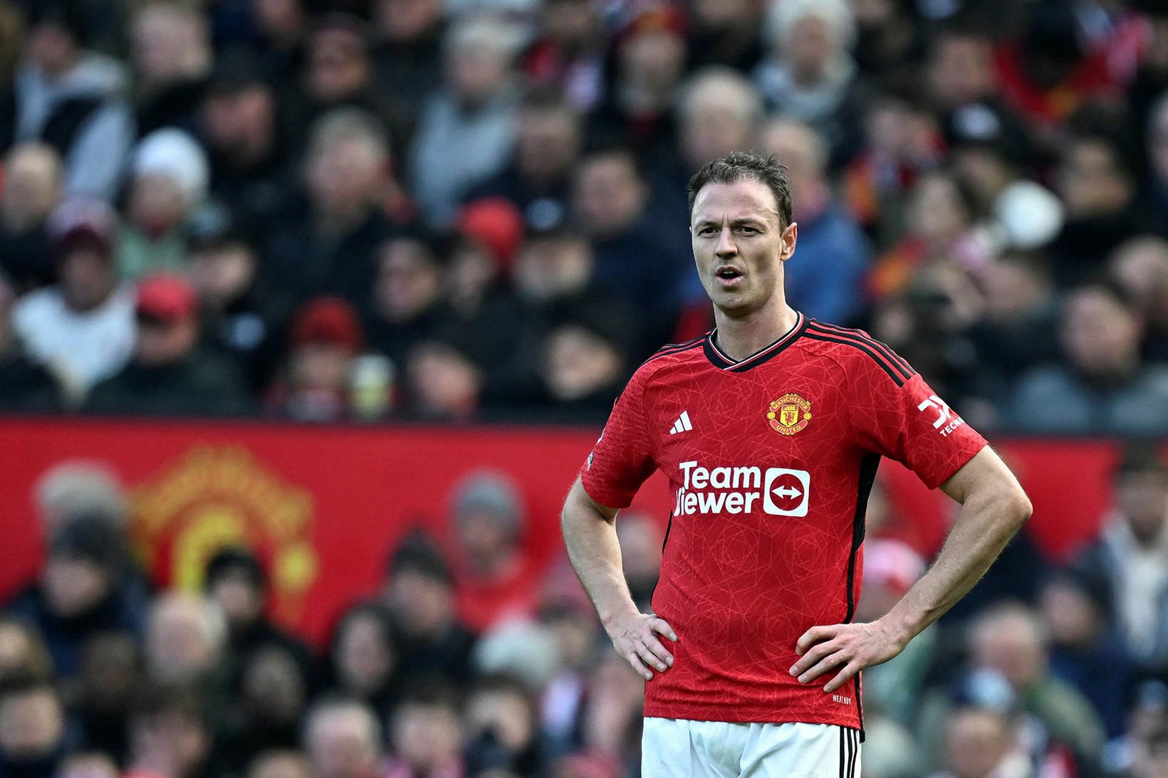 Jonny Evans hefur spilað 19 leiki með United í úrvalsdeildinni …