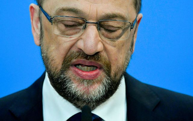 Schulz tilkynnti það í dag að hann myndi ekki taka sæti í ríkisstjórn Angelu Merkel.