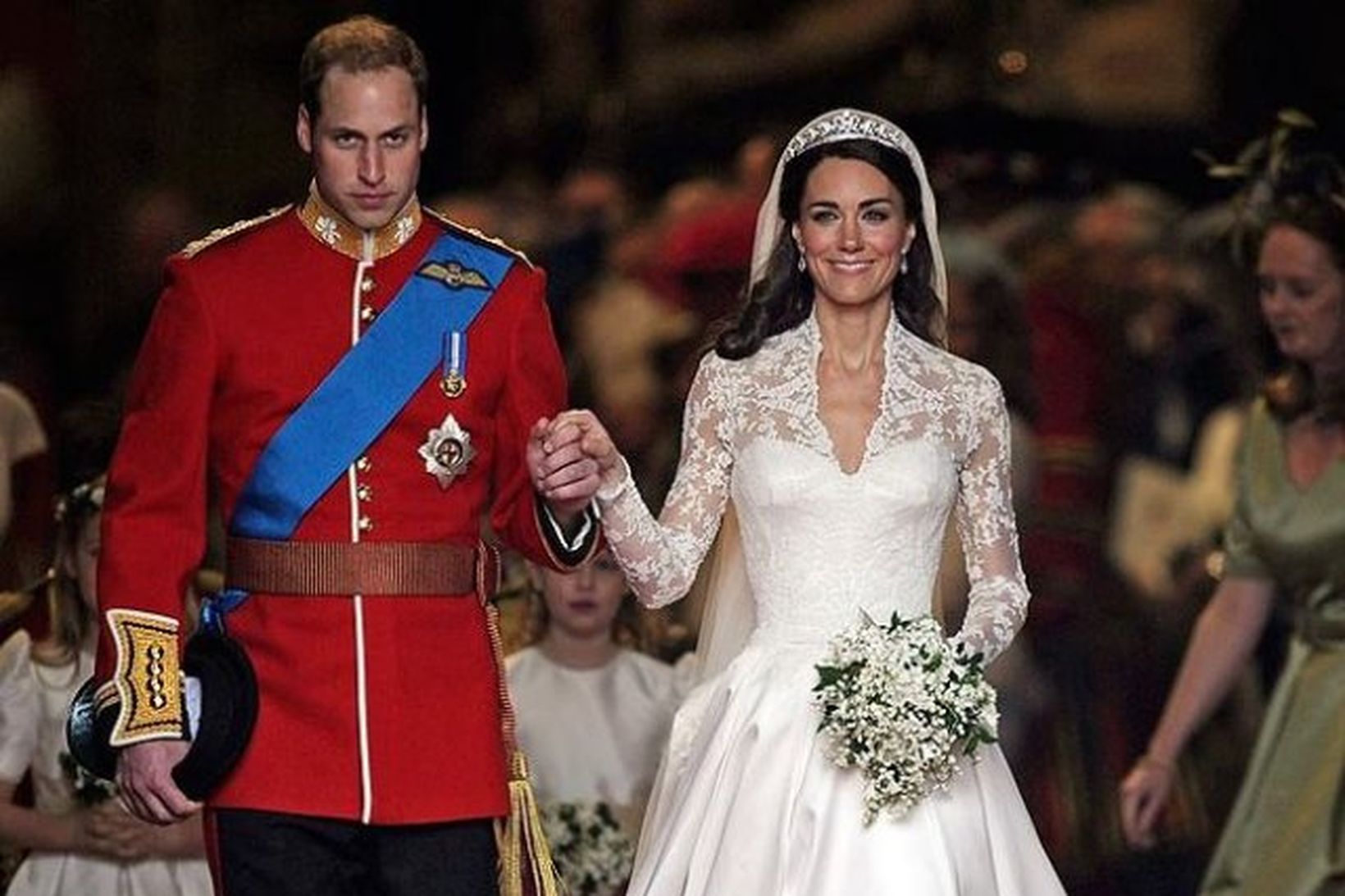 Vilhjálmur Bretaprins og Catherine hertogaynja af Cambridge giftu sig í …