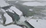 Lögreglan á Suðurlandi kannaði aðstæður í hádeginu í dag og var þessi mynd þá tekin.