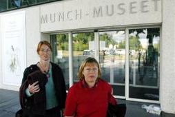 Munch safnið í Ósló var lokað í dag og komu ferðamenn því að læstum dyrum.