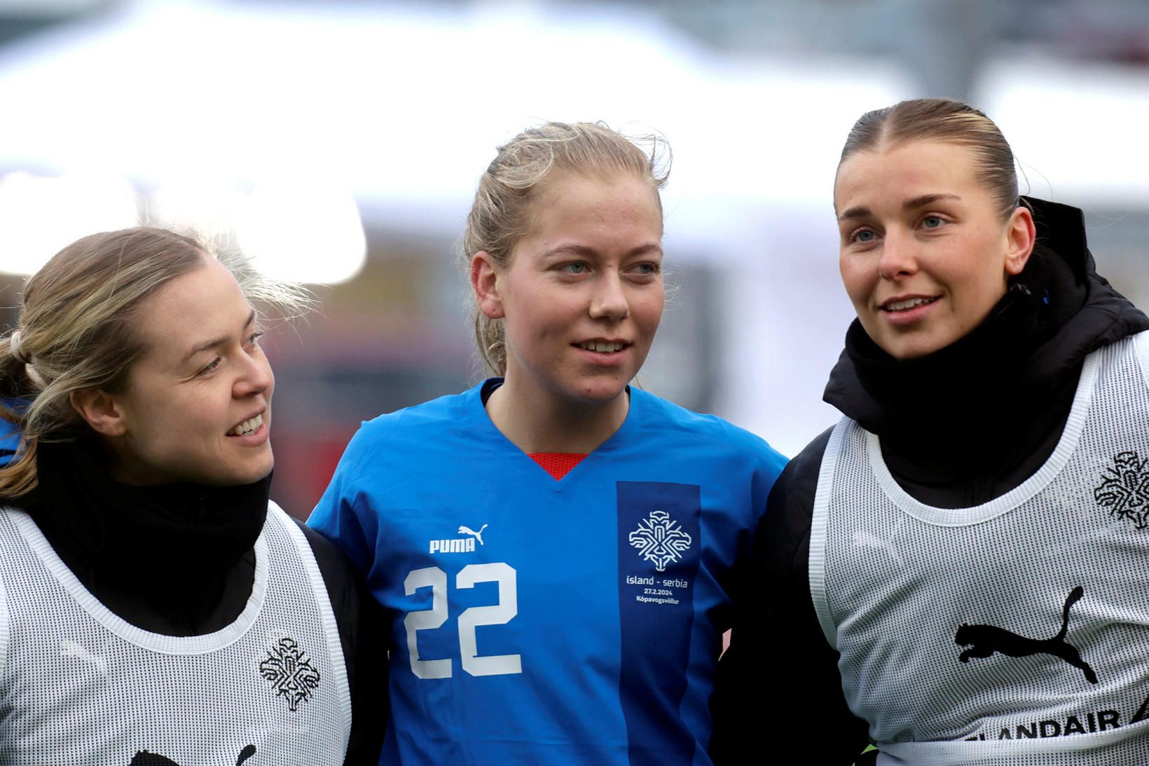 Lára Kristín Pedersen, Amanda Andradóttir og Diljá Ýr Zomers