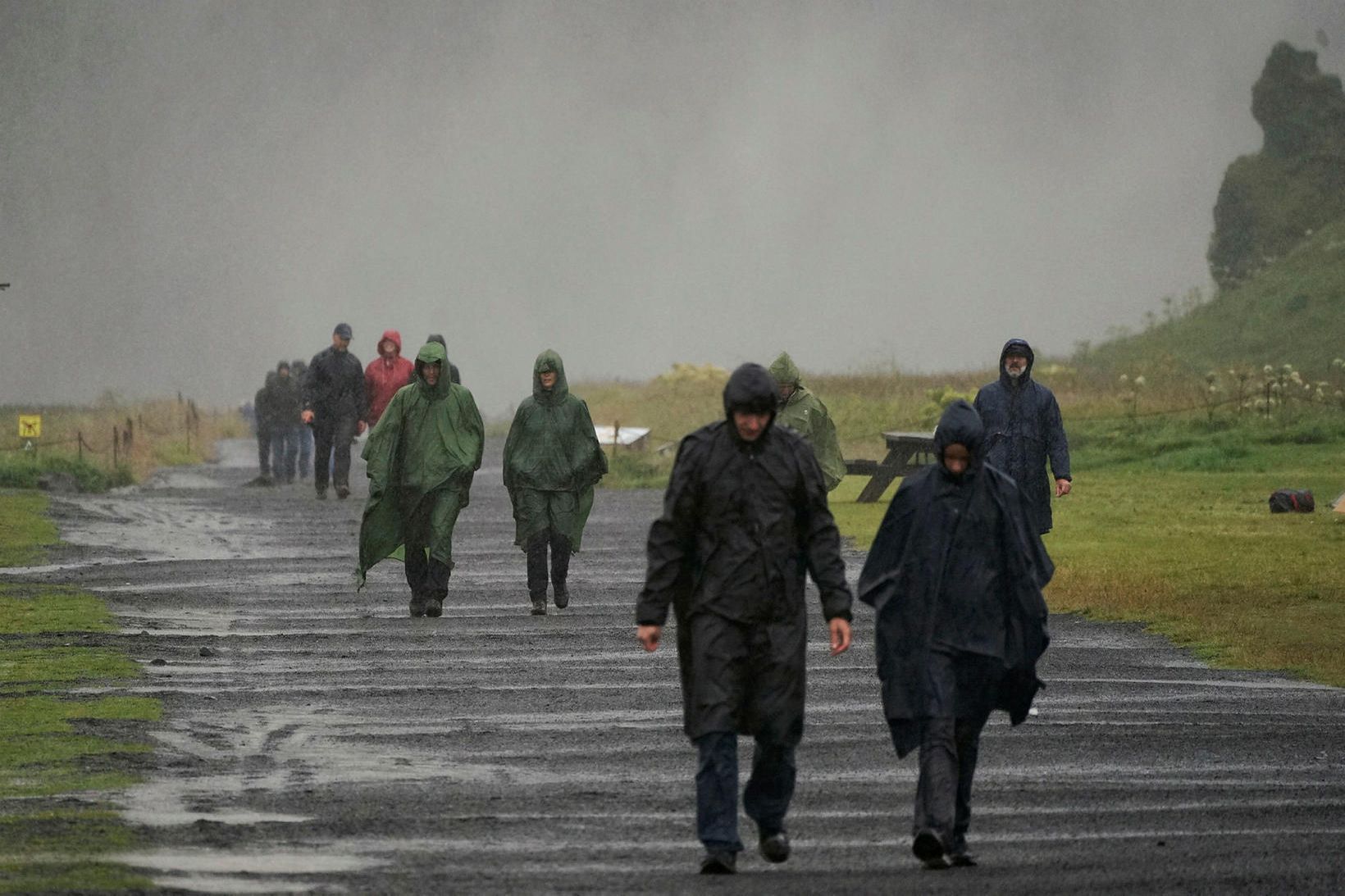 Gul viðvörun hefur verið í gildi um helgina.