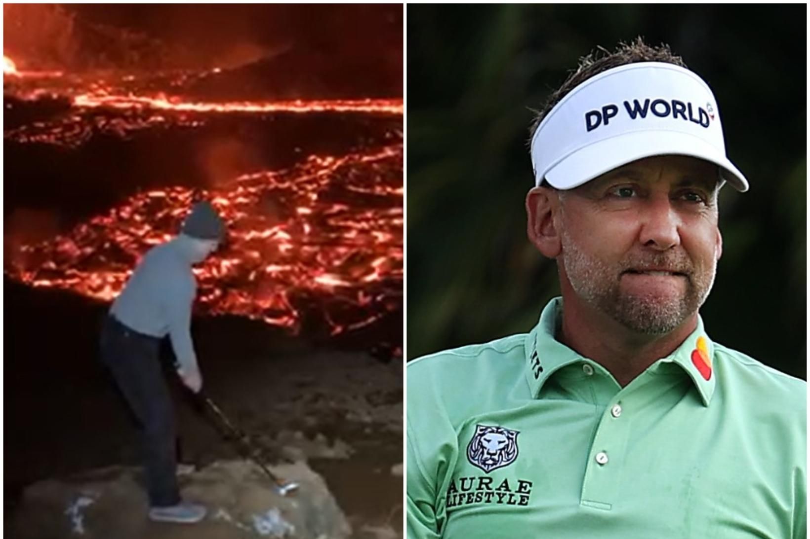 Ian Poulter var ánægður með járnahögg Kristins Sölva Sigurgeirssonar, enda …