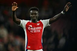 Stjórinn Mikel Arteta er ánægður með hans helstu stjörnu Bukayo Saka.