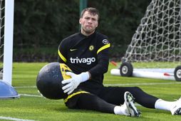 Marcus Bettinelli á æfingu hjá Chelsea.