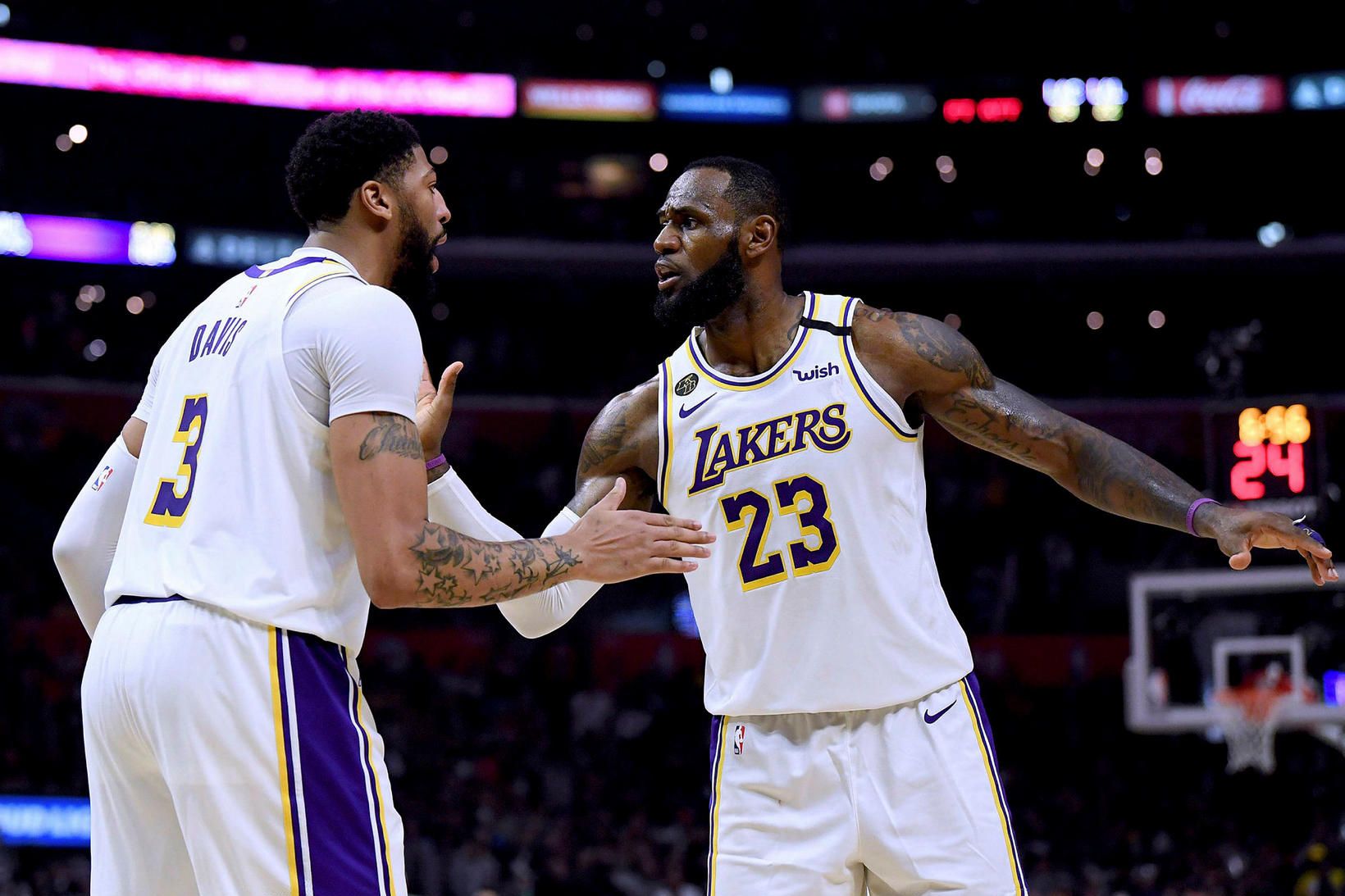 Anthony Davis og LeBron James eru stærstu stjörnur LA Lakers …