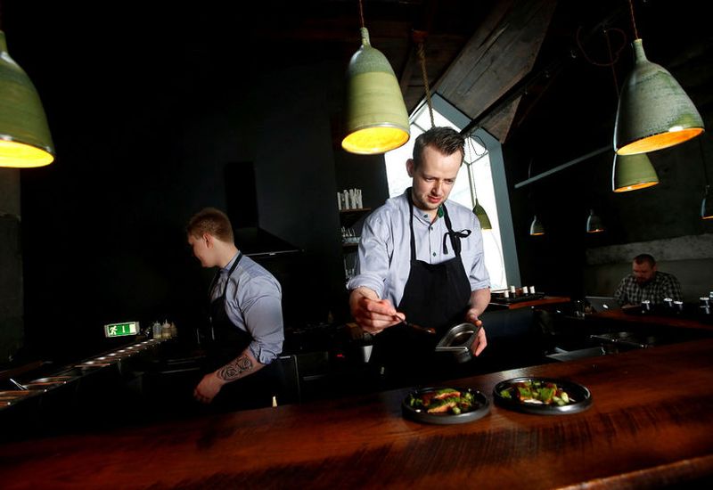 Chefs at Dill, one of Reykjavik's most touted restaurants.