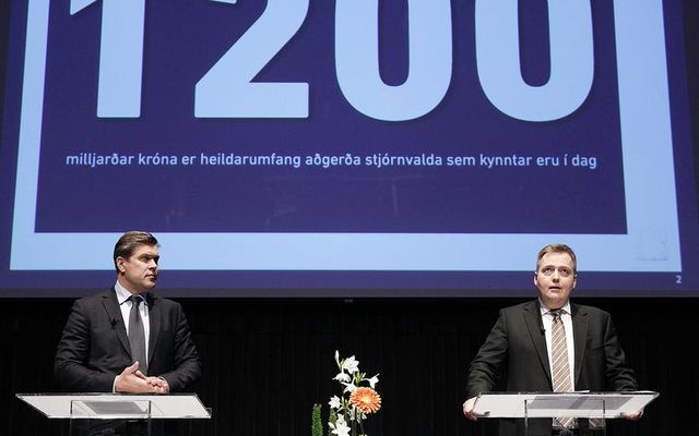 Haftafundur í Hörpu þegar afnámið var kynnt.