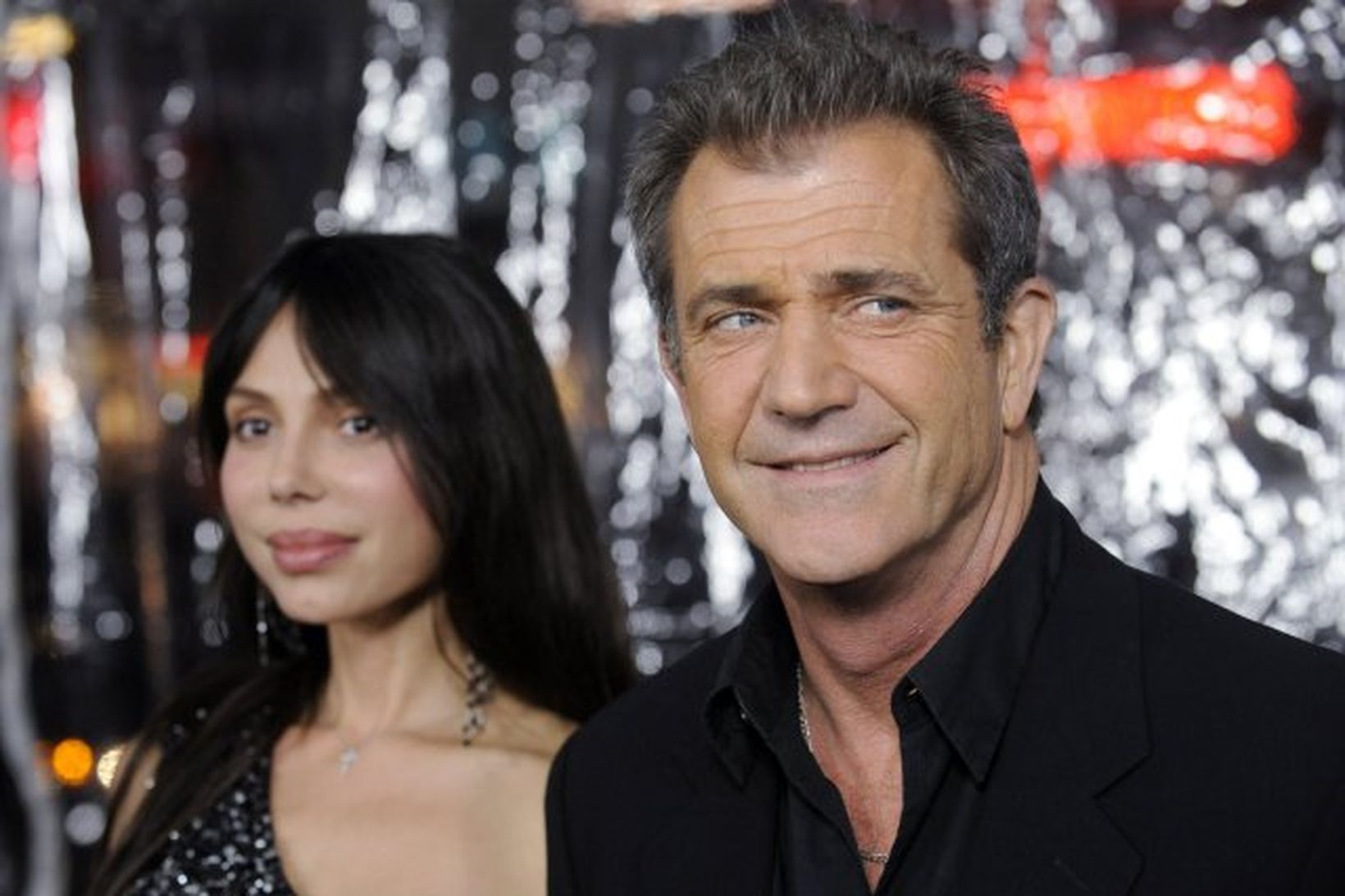 Mel Gibson ásamt sambýliskonu sinni Oksana Grigorieva