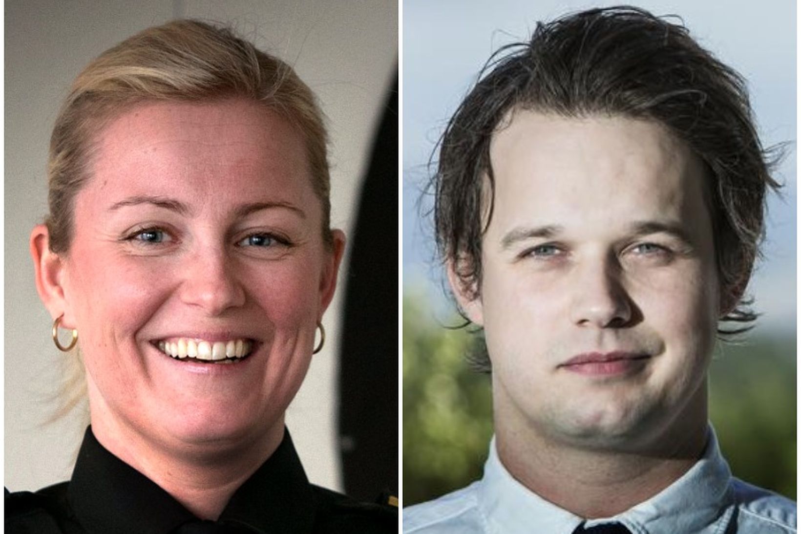 Alda Hrönn Jóhannsdóttir og Gunnar Scheving Thorsteinsson, annar lögreglumannanna sem …
