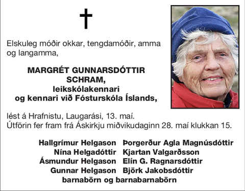 Margrét Gunnarsdóttir Schram,