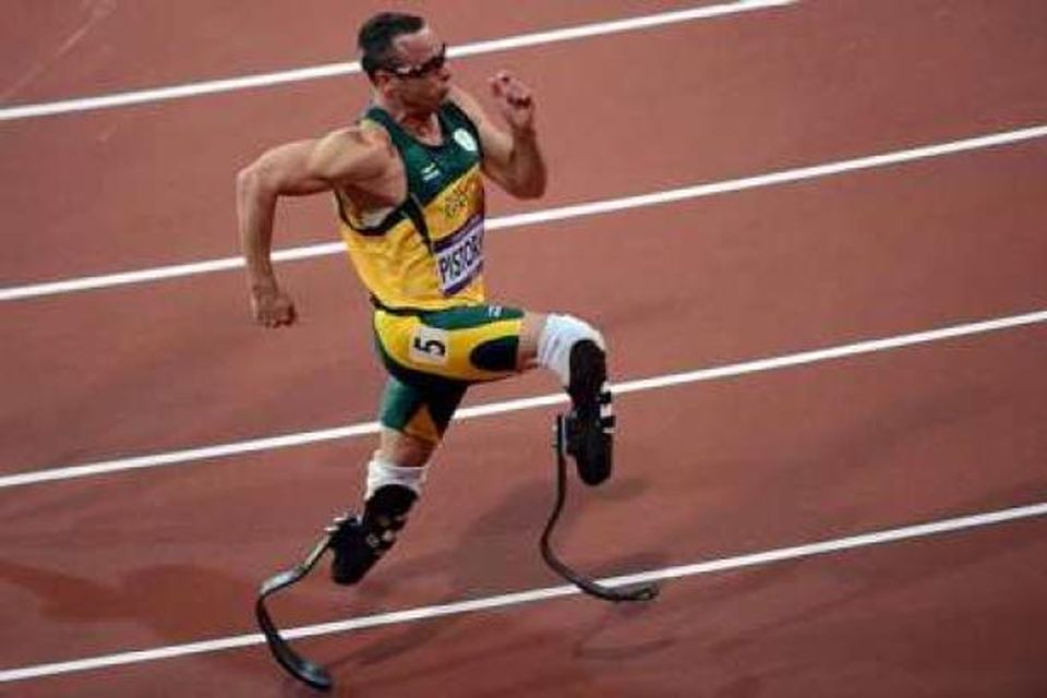 Oscar Pistorius í keppni á ólympíuleikunum í London í fyrrasumar.