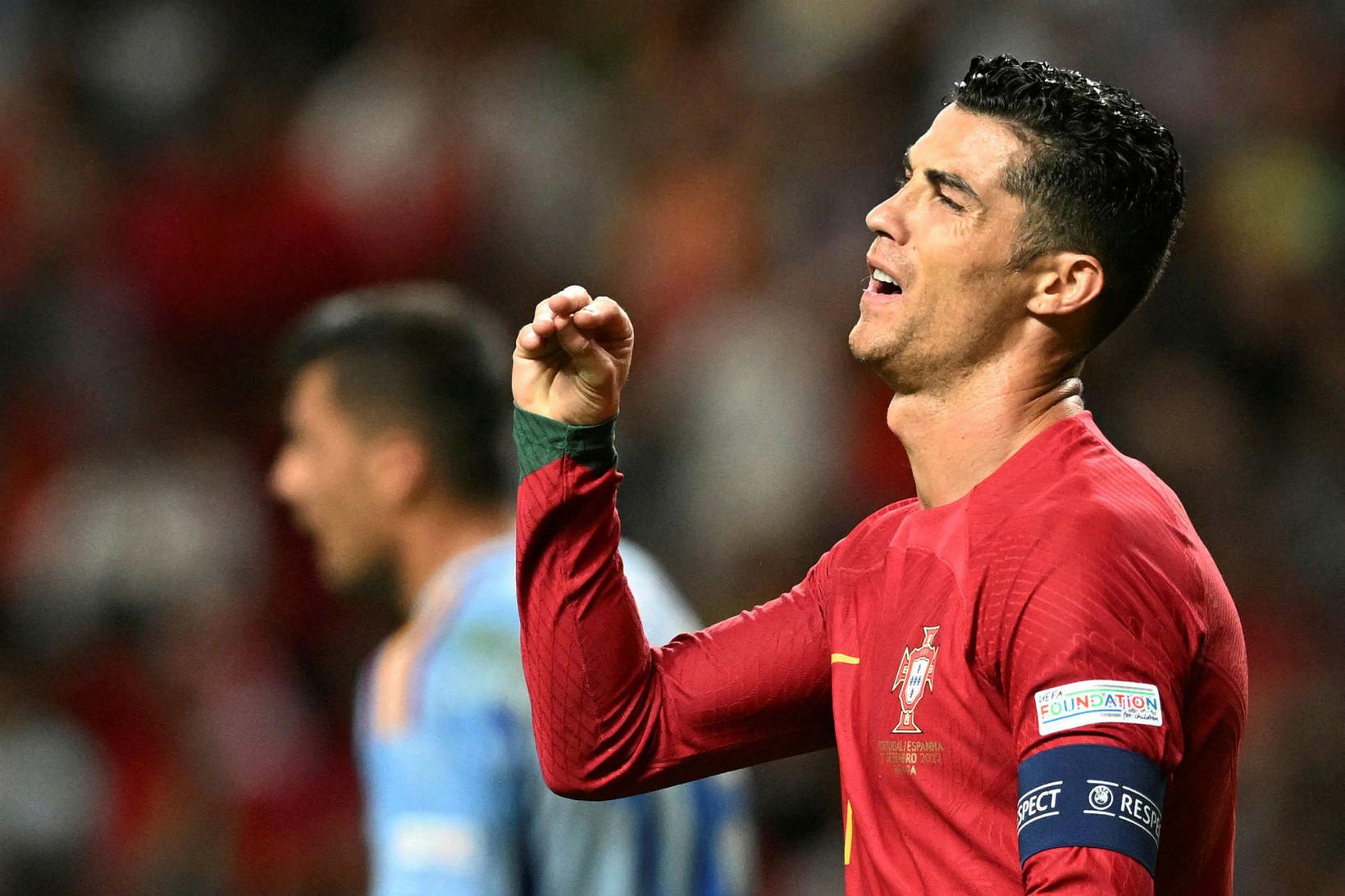 Cristiano Ronaldo náði sér engan vegin á strik gegn Spánverjum …