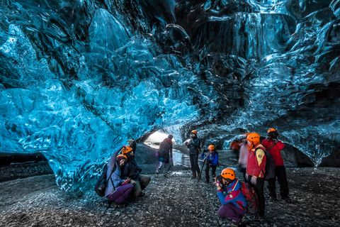 From an ice cave in Vatnajökull glacier.