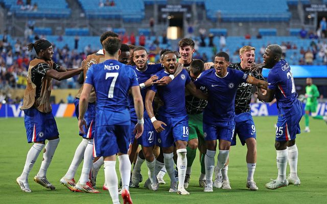 Leikmenn Chelsea fagna marki á heimsmeistaramóti félagsliða en tekjurnar sem félagið hefur fengið fyrir þátttökuna …