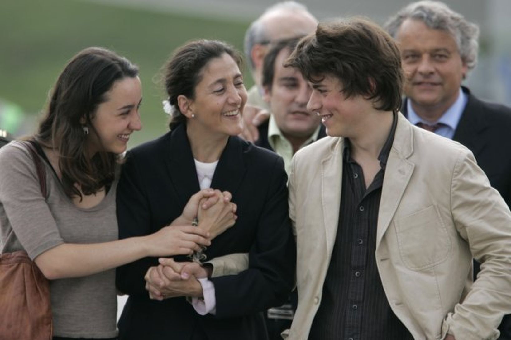 Ingrid Betancourt með börnum sínum Melanie og Lorenzo.
