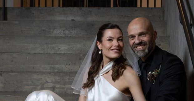Rósa og Bjarki giftu sig eftir nítján ára samband.