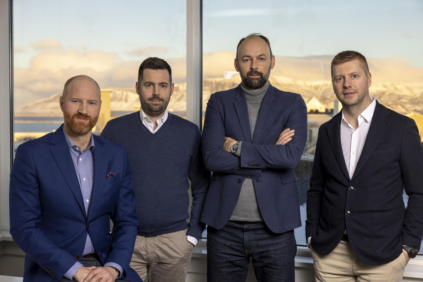 Starfsmenn Ísafoldar Capital Partners, f.v. Brjánn Bjarnason, Kristinn Guðjónsson, Gísli …