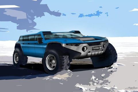 The name of the car is Ísar, plural of the word Ís (Ice) and this particular model in the picture is named Ísar Torveg.