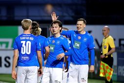 Andri Rúnar Bjarnason eftir að Örvar Eggertsson kom Stjörnunni yfir og fjórum mínútum síðar fagnaði …