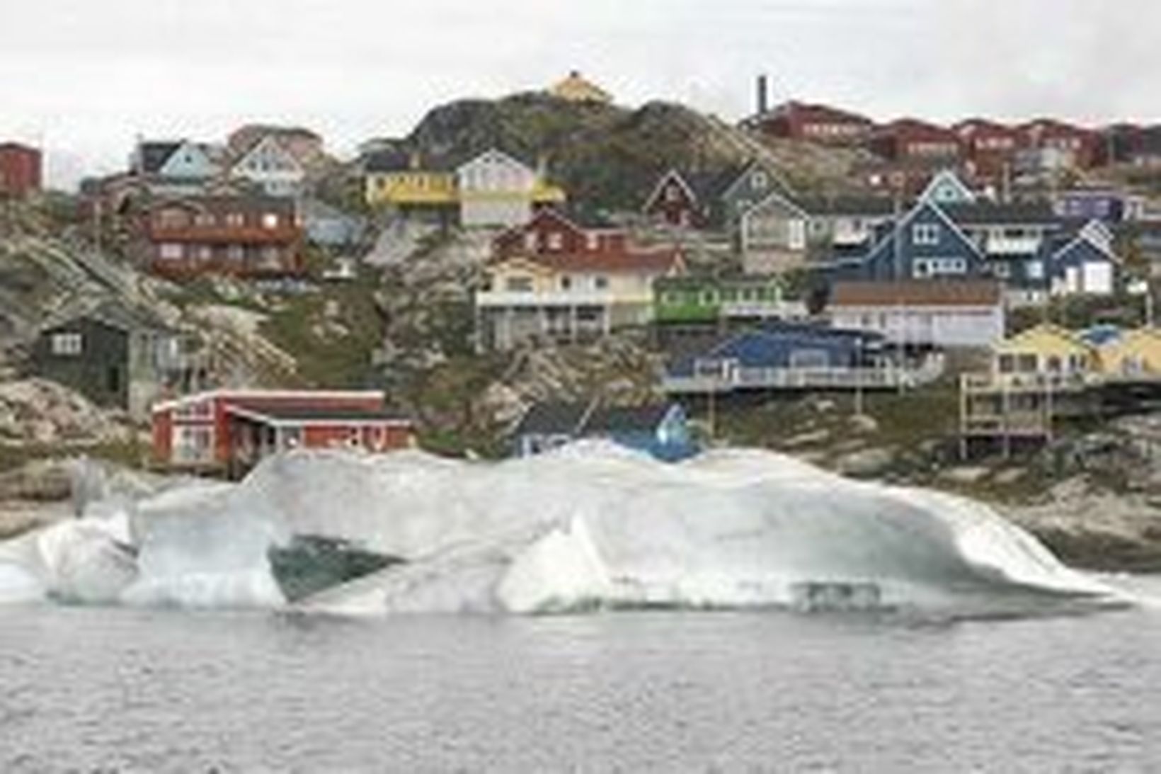 Grænlenski bærinn Ilulissat, öðru nafni Jakobshöfn.