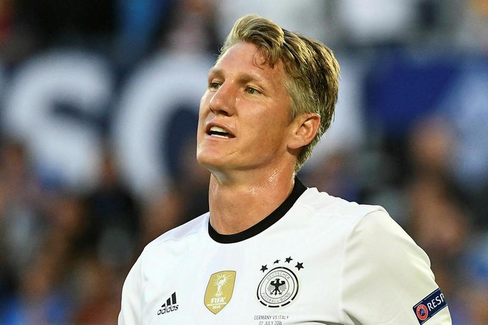 Bastian Schweinsteiger í leik Þýskalands gegn Ítalíu á EM í …
