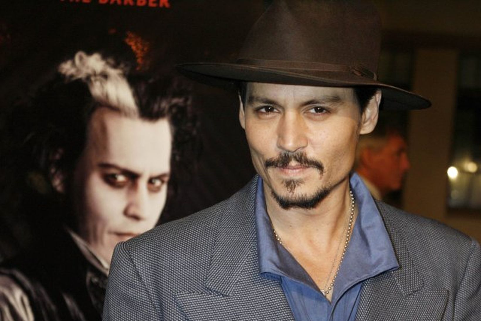 Johnny Depp á frumsýningu myndarinnar Sweeney Todd.