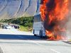 Þórður Bragason was just a few minutes behind the bus when the fire broke out.