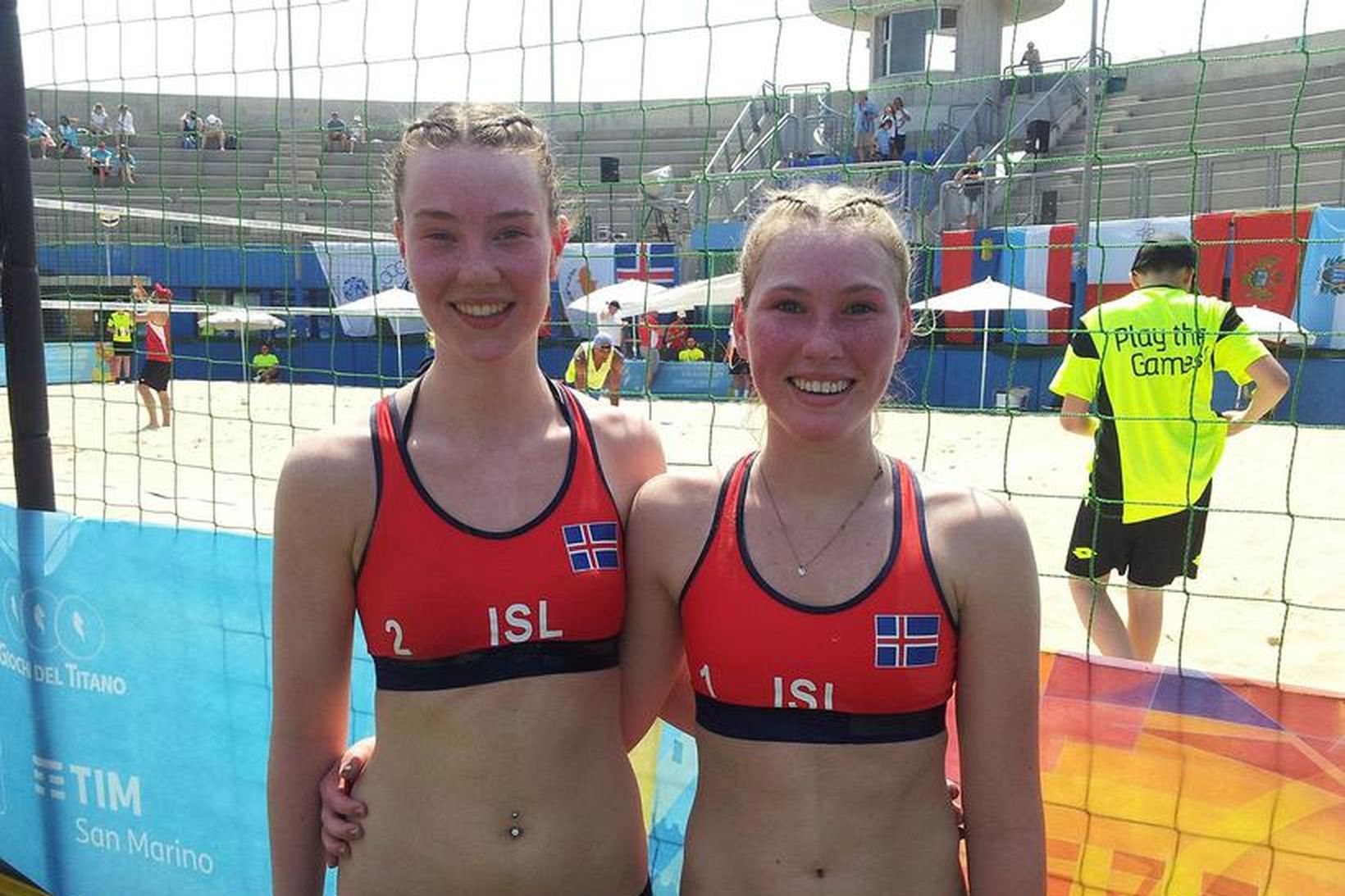 Matthildur Einarsdóttir lék með Íslandi í strandblaki á Smáþjóðaleikunum.