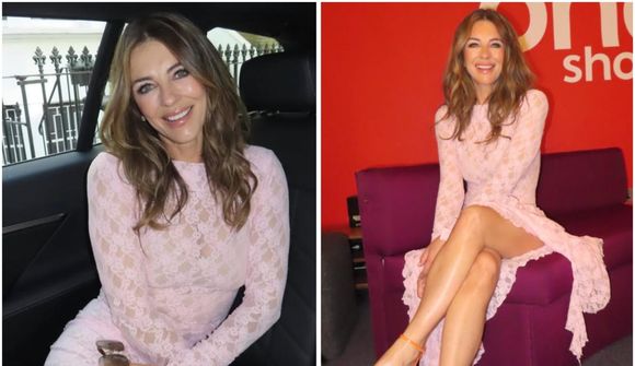Elizabeth Hurley vekur athygli í íslenskum kjól