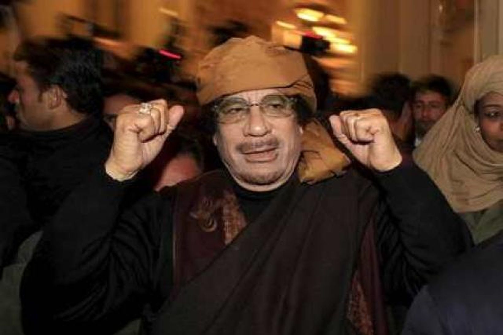 Múammar Gaddafi.