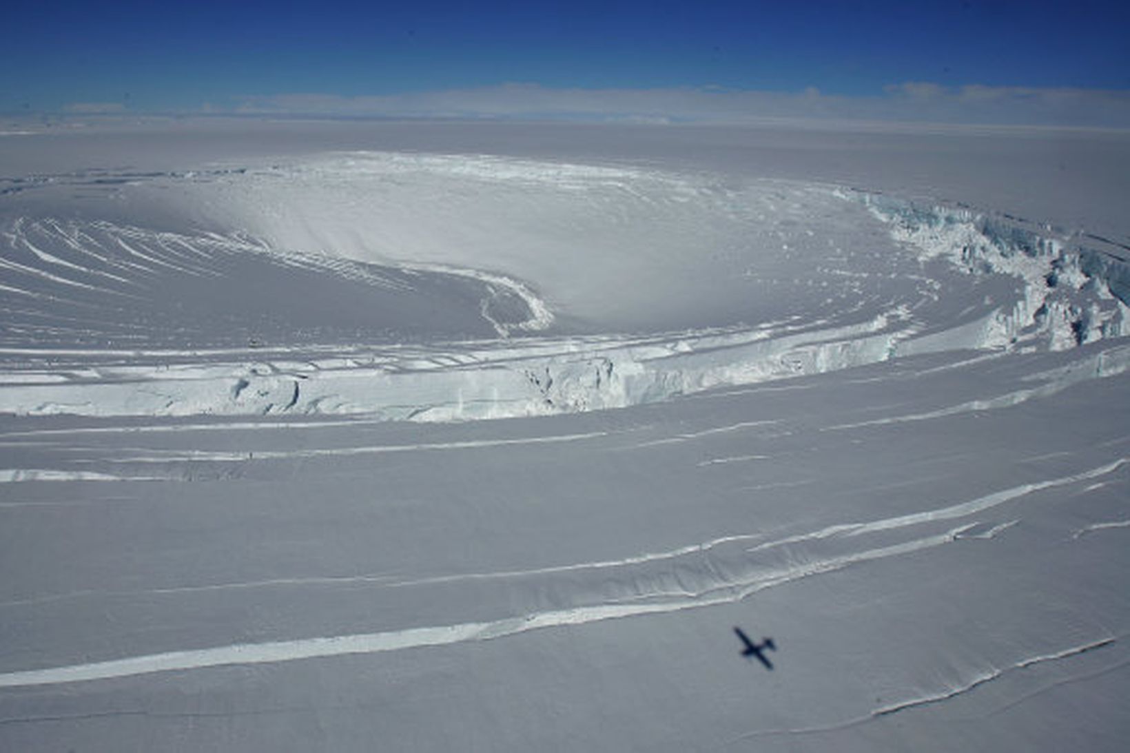 Sig í Skaftárkatli í Vatnajökli árið 2006.